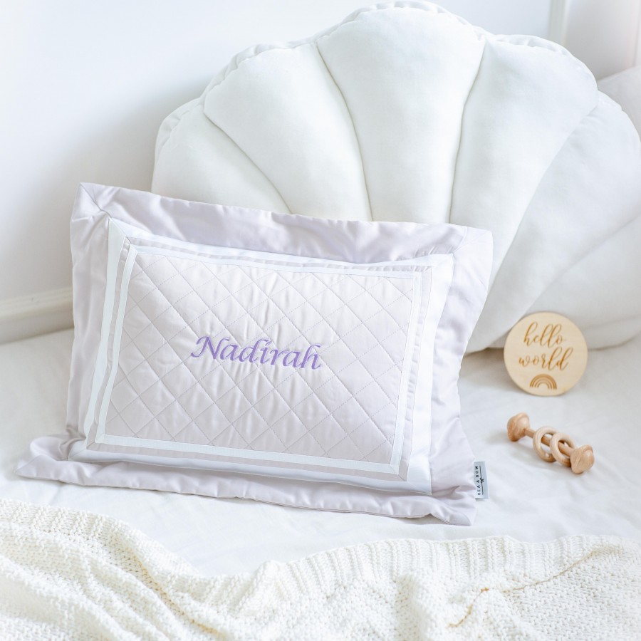 500 Thread Count PIMA Cotton Quilted Pillow - Lilac Ash (Out of Stock)